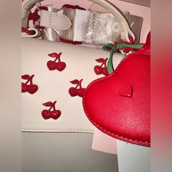 Betsey Johnson Cherry Purse. Comes with bag charm. - Picture 2 of 4